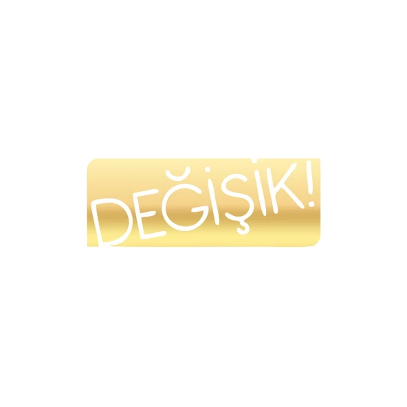 Değişik! Araba Sticker 17x17 Cm Gold ürün görseli 1
