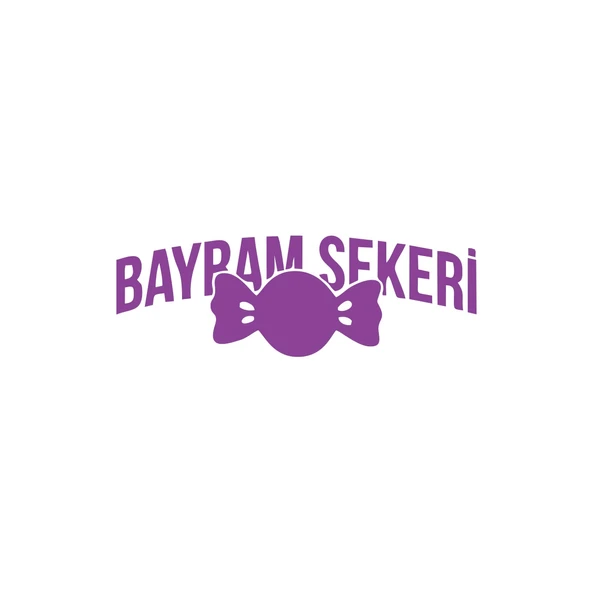 Bayram Şekeri Araba Sticker 17x17 Cm Mor ürün görseli 1