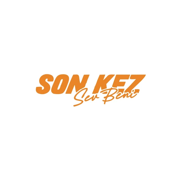 Son Kez Sev Beni Araba Sticker 17x17 Cm Turuncu ürün görseli 1