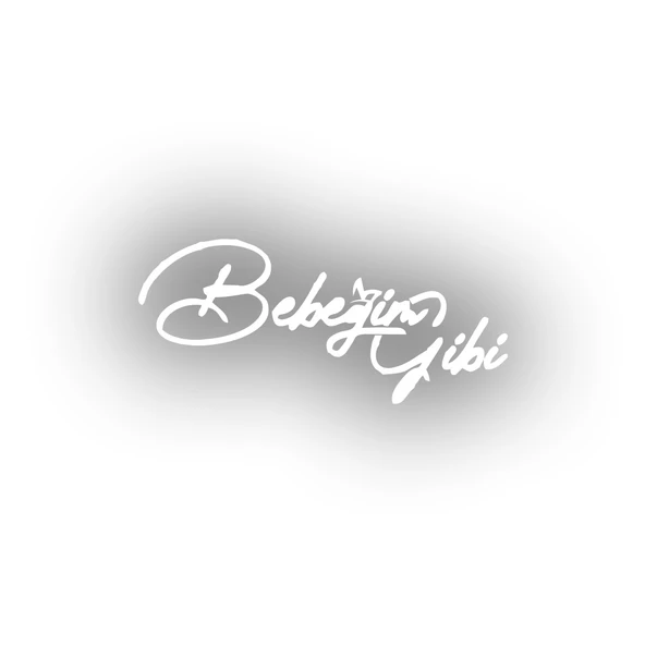 Bebeğim Gibi Araba Sticker 17x17 Cm Beyaz ürün görseli 1