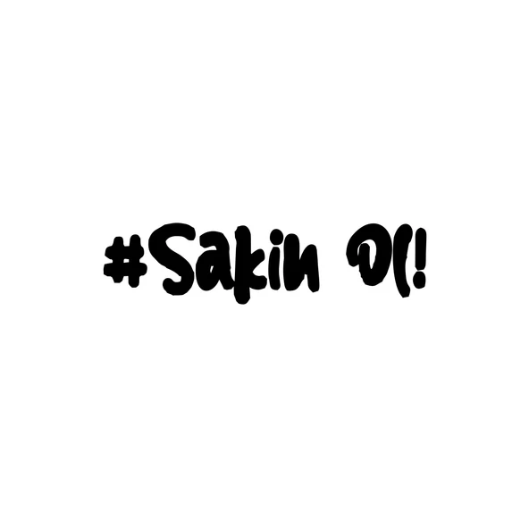 #Sakin Ol Araba Sticker 17x17 Cm Siyah ürün görseli 1