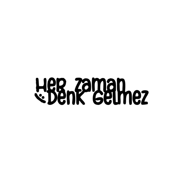 Her Zaman Denk Gelmez Araba Sticker 17x17 Cm Siyah ürün görseli 1