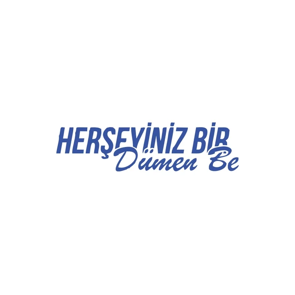 Her Şeyiniz Dümen be Araba Sticker 17x17 Cm Mavi ürün görseli 1