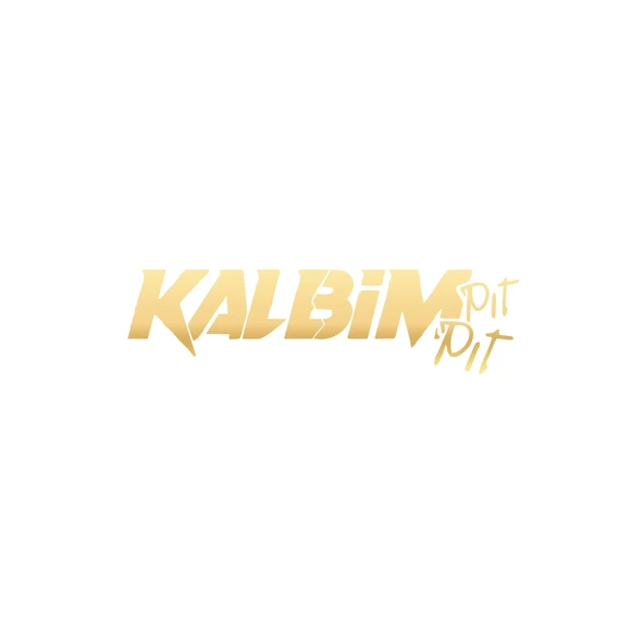 Kalbim Pıt Pıt Araba Sticker 17x17 Cm Gold ürün görseli 1