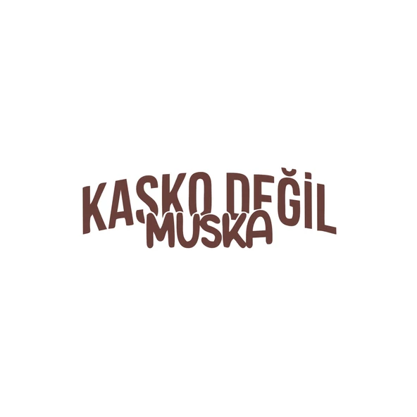Kasko Değil Muska Araba Sticker 17x17 Cm Kahverengi ürün görseli 1