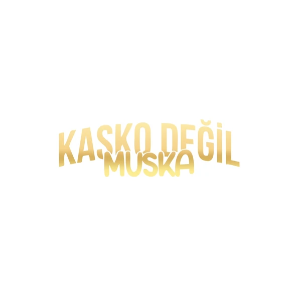 Kasko Değil Muska Araba Sticker 17x17 Cm Gold ürün görseli 1