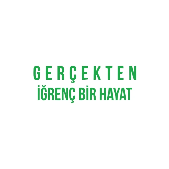Gerçekten İğrenç Bir Hayat Araba Sticker 17x17 Cm Yeşil ürün görseli 1