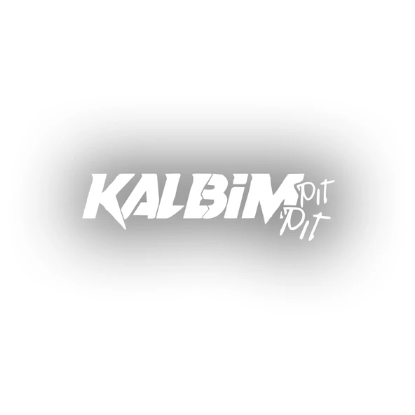 Kalbim Pıt Pıt Araba Sticker 17x17 Cm Beyaz ürün görseli 1