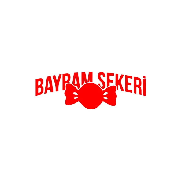 Bayram Şekeri Araba Sticker 17x17 Cm Kırmızı ürün görseli 1