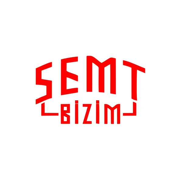 Semt Bizim Araba Sticker 17x17 Cm Kırmızı ürün görseli 1