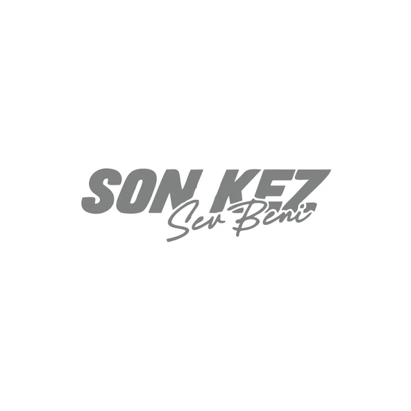 Son Kez Sev Beni Araba Sticker 17x17 Cm Gri ürün görseli 1