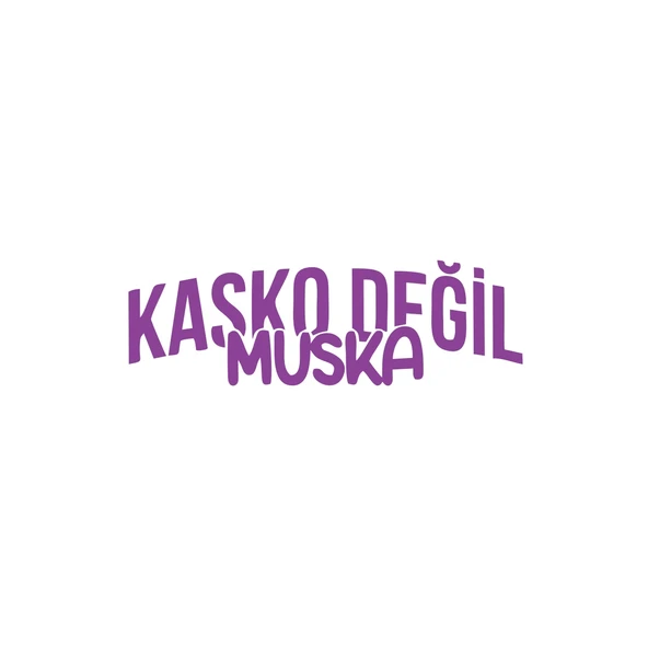 Kasko Değil Muska Araba Sticker 17x17 Cm Mor ürün görseli 1