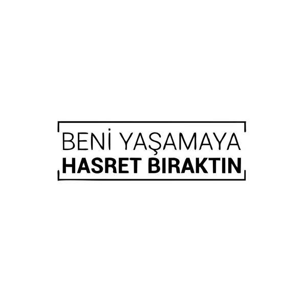 Beni Yaşamaya Hasret Bıraktın Araba Sticker 17x17 Cm Siyah ürün görseli 1