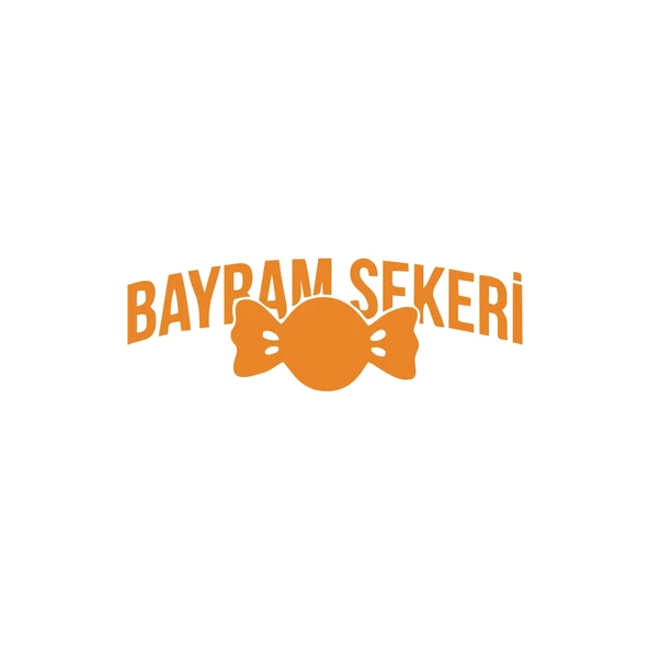 Bayram Şekeri Araba Sticker 17x17 Cm Turuncu ürün görseli 1