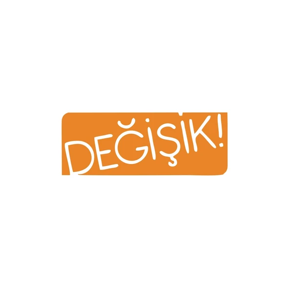 Değişik! Araba Sticker 17x17 Cm Turuncu ürün görseli 1