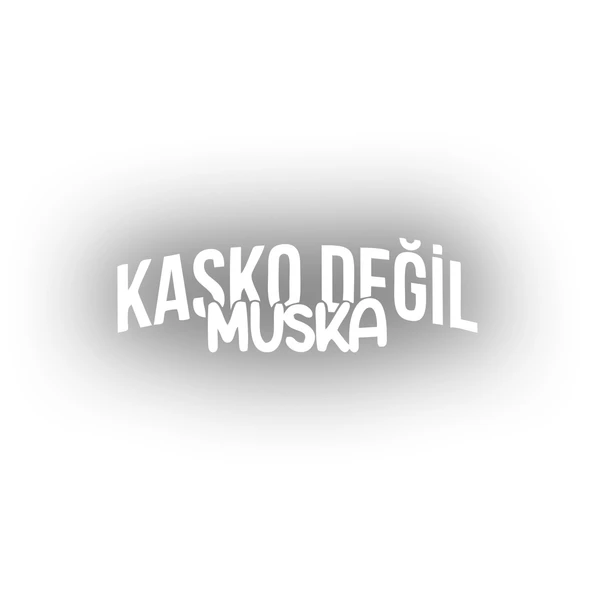 Kasko Değil Muska Araba Sticker 17x17 Cm Beyaz ürün görseli 1