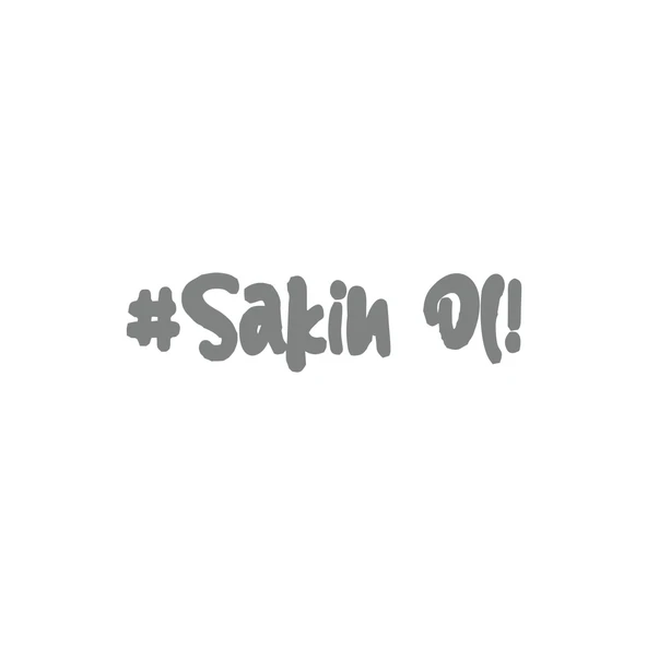 #Sakin Ol Araba Sticker 17x17 Cm Gri ürün görseli 1