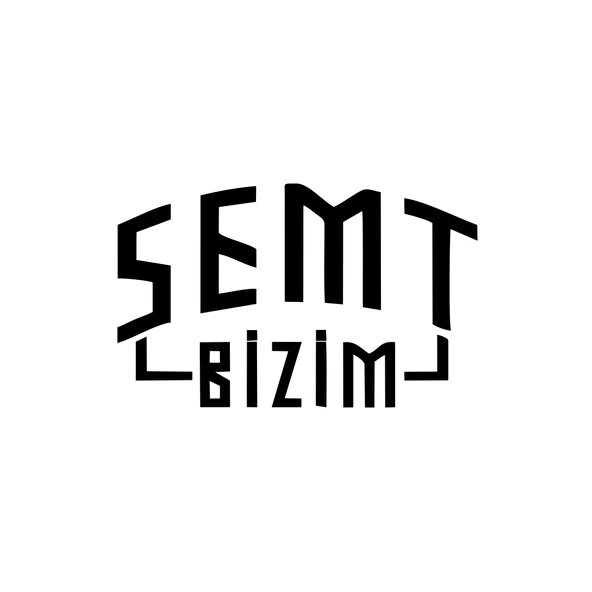 Semt Bizim Araba Sticker 17x17 Cm Siyah ürün görseli 1