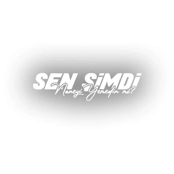 Sen Şimdi Naneyi Yemedin mi? Araba Sticker 17x17 Cm Beyaz ürün görseli 1