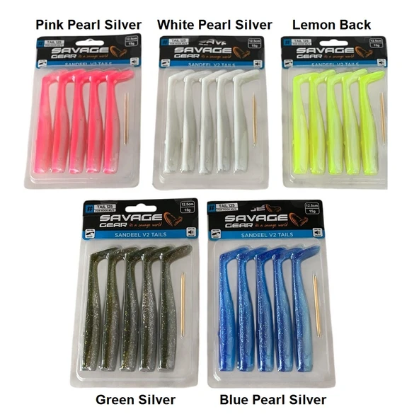 Savage Gear Sandeel V2 Tail 12.5cm 15gr (5'li Paket) İğnesiz ürün görseli 1
