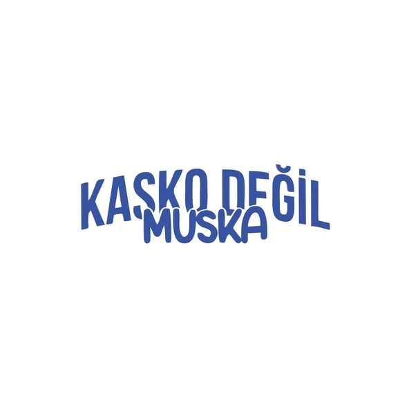 Kasko Değil Muska Araba Sticker 17x17 Cm Mavi ürün görseli 1