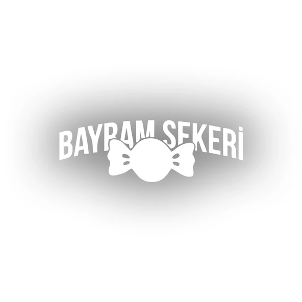 Bayram Şekeri Araba Sticker 17x17 Cm Beyaz ürün görseli 1