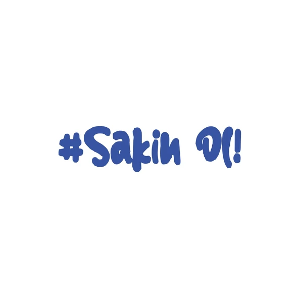 #Sakin Ol Araba Sticker 17x17 Cm Mavi ürün görseli 1