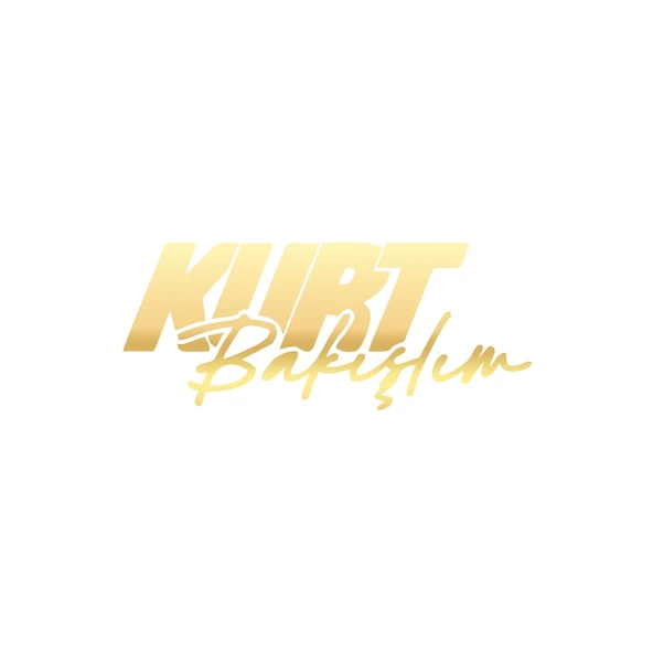 Kurt Bakışlım Araba Sticker 17x17 Cm Gold ürün görseli 1