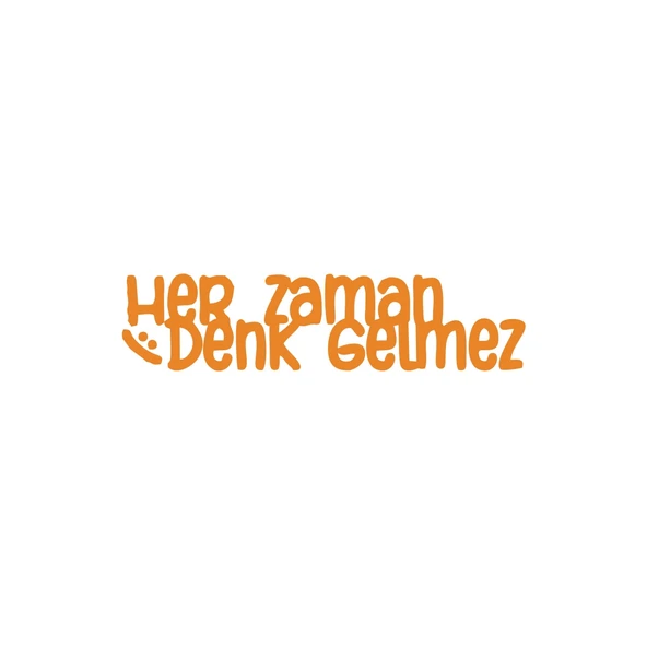 Her Zaman Denk Gelmez Araba Sticker 17x17 Cm Turuncu ürün görseli 1