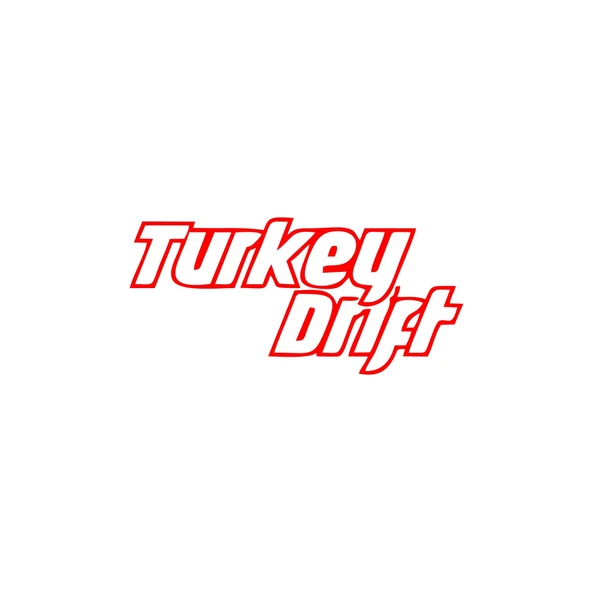 Turkey Drift Araba Sticker 17x17 Cm Kırmızı ürün görseli 1