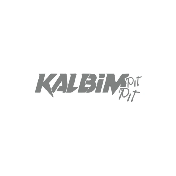 Kalbim Pıt Pıt Araba Sticker 17x17 Cm Gri ürün görseli 1