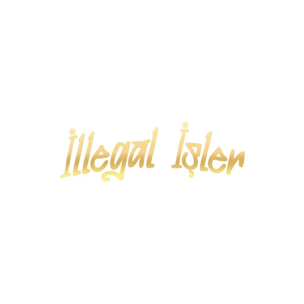 İllegal İşler Araba Sticker 17x17 Cm Gold ürün görseli 1