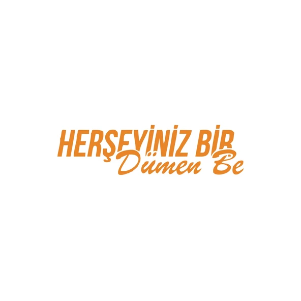 Her Şeyiniz Dümen be Araba Sticker 17x17 Cm Turuncu ürün görseli 1