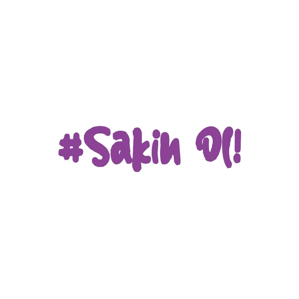 #Sakin Ol Araba Sticker 17x17 Cm Mor ürün görseli 1