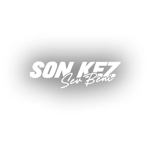 Son Kez Sev Beni Araba Sticker 17x17 Cm Beyaz ürün görseli 1
