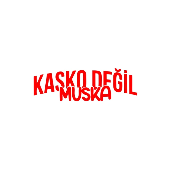 Kasko Değil Muska Araba Sticker 17x17 Cm Kırmızı ürün görseli 1