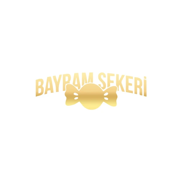 Bayram Şekeri Araba Sticker 17x17 Cm Gold ürün görseli 1