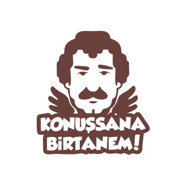 Müslüm Gürses Silüet Araba Sticker 17x17 Cm Kahverengi ürün görseli 1