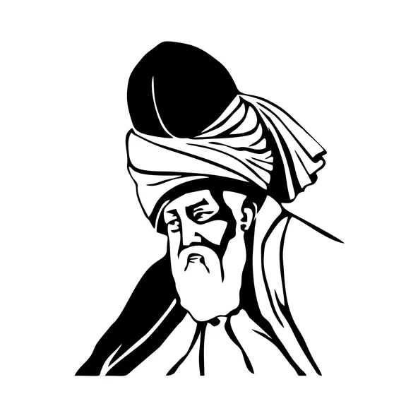 Mevlana Araba Sticker 17x17 Cm Siyah ürün görseli 1