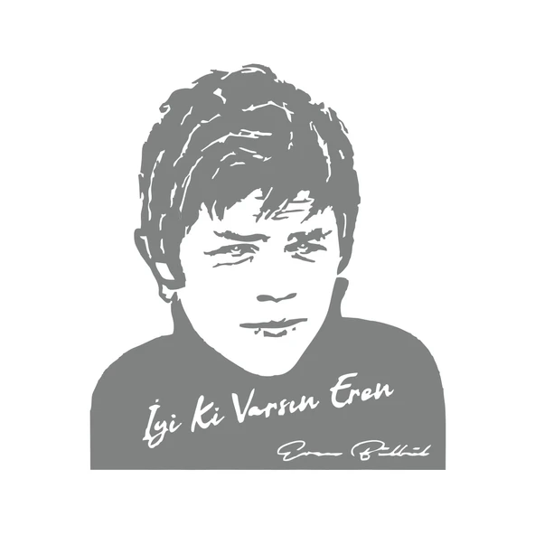 İyi Ki Varsın Eren Araba Sticker 17x17 Cm Gri ürün görseli 1
