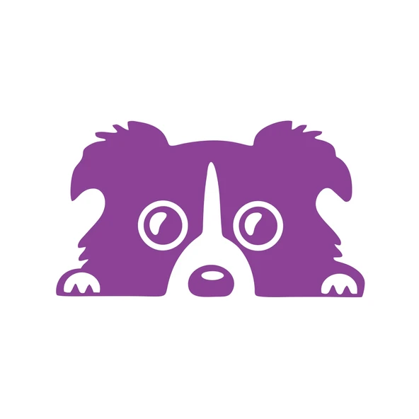 Köpek Araba Sticker 17x17 Cm Mor ürün görseli 1