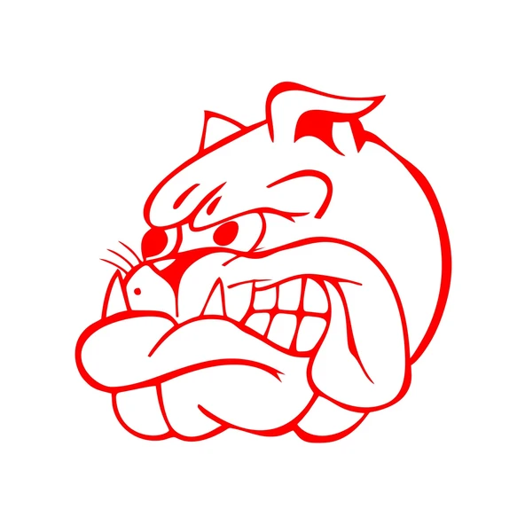Bulldog Araba Sticker 17x17 Cm Kırmızı ürün görseli 1