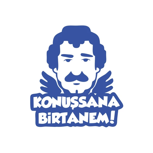 Müslüm Gürses Silüet Araba Sticker 17x17 Cm Mavi ürün görseli 1