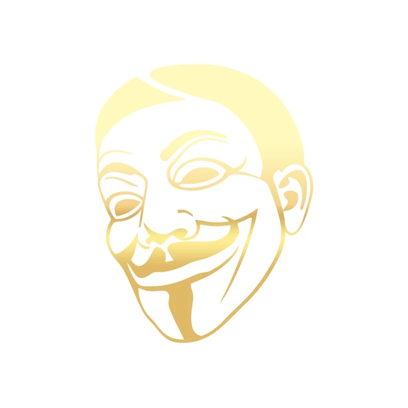 V For Vandetta Araba Stickeri 17x17 Cm Gold ürün görseli 1