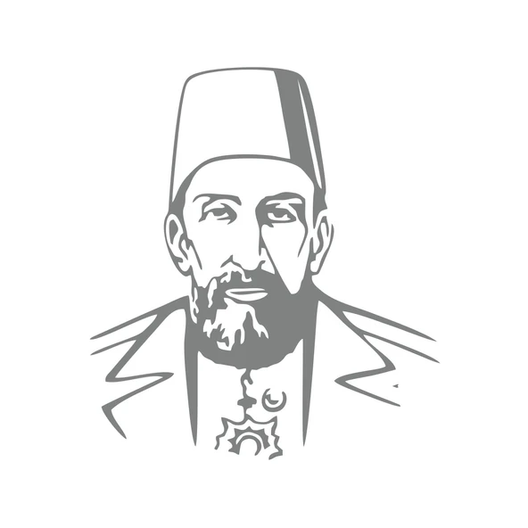 2.Abdülhamit Silüet Sticker 17x17 Cm Gri ürün görseli 1