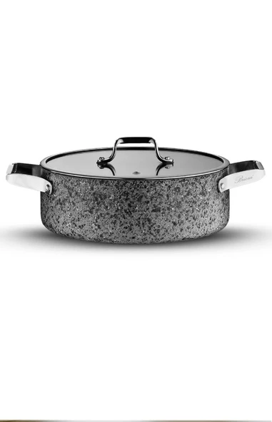 Brioni Stone-Age 32 Cm Çizilmez Yanmaz Yapışmaz Basık Tencere Sh-127 ürün görseli 1