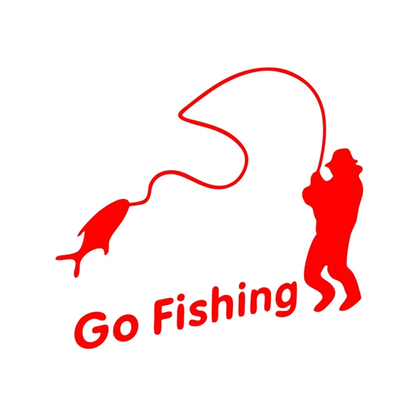 Go Fishing Araba Sticker 17x17 Cm Kırmızı ürün görseli 1