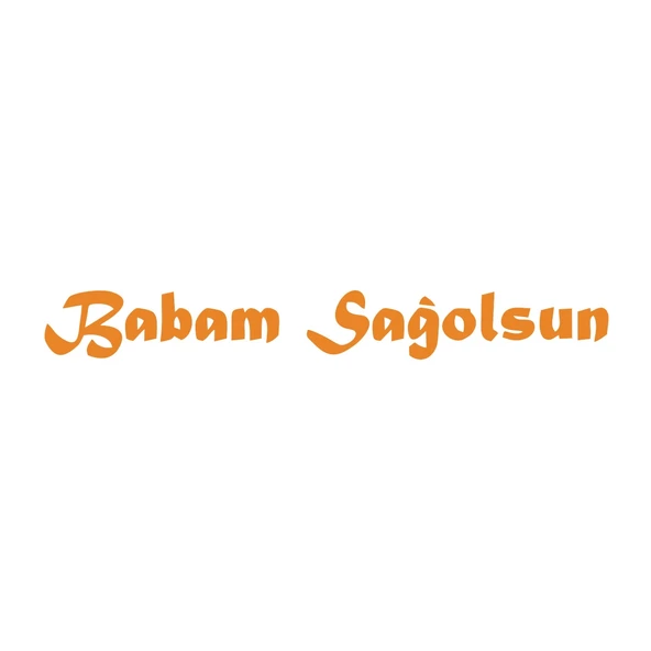 Babam Sağolsun Araba Sticker 17x17 Cm Turuncu ürün görseli 1