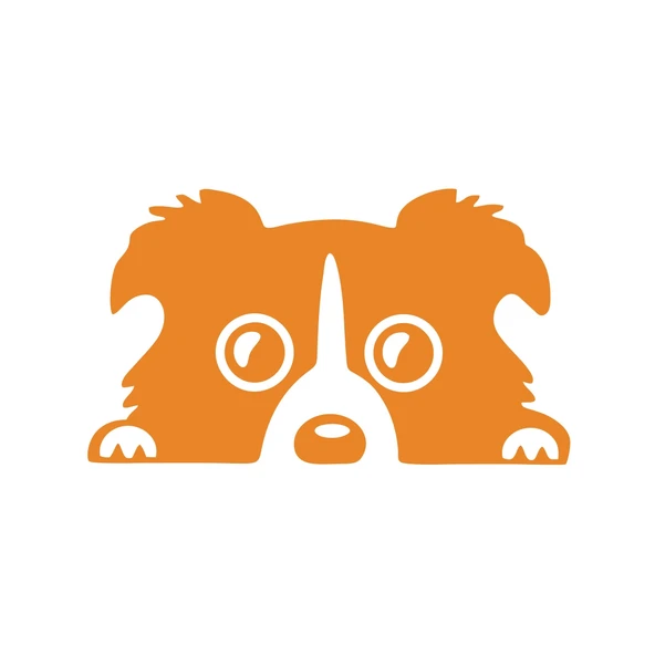 Köpek Araba Sticker 17x17 Cm Turuncu ürün görseli 1