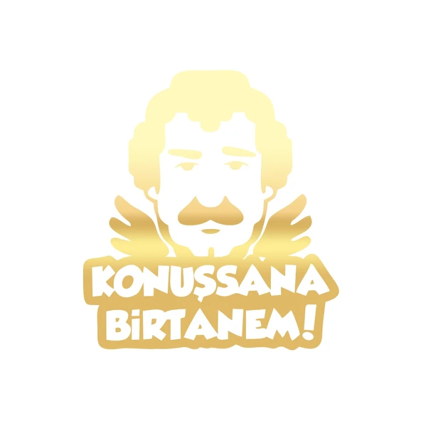 Müslüm Gürses Silüet Araba Sticker 17x17 Cm Gold ürün görseli 1